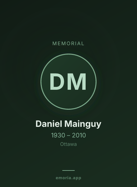 Memorial portrait of Daniel Mainguy