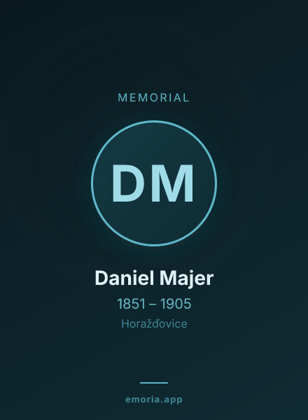 Memorial portrait of Daniel Majer