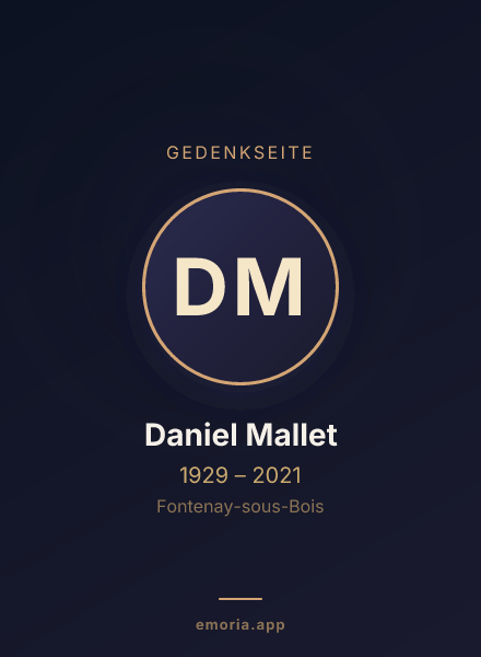 Gedenkportrait von Daniel Mallet