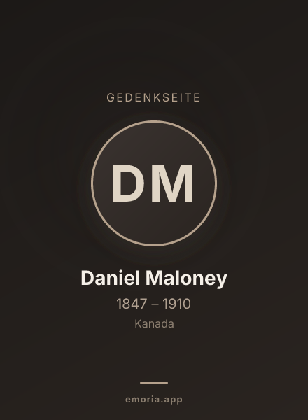 Gedenkportrait von Daniel Maloney