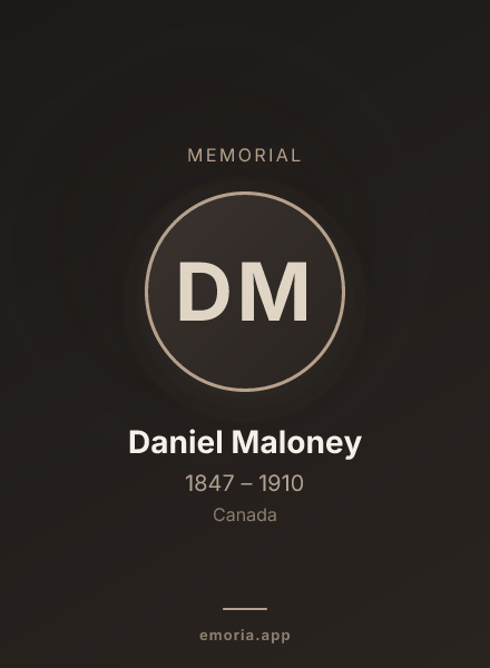 Memorial portrait of Daniel Maloney