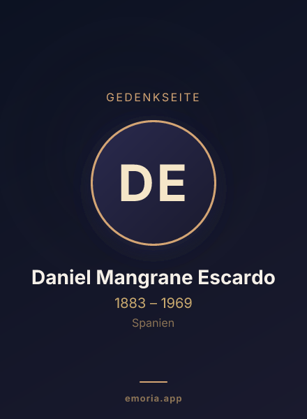 Gedenkportrait von Daniel Mangrane Escardo
