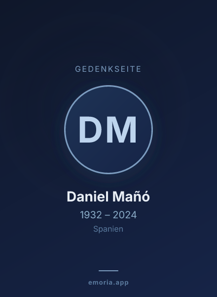 Gedenkportrait von Daniel Mañó
