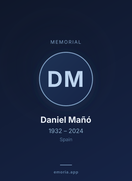 Memorial portrait of Daniel Mañó