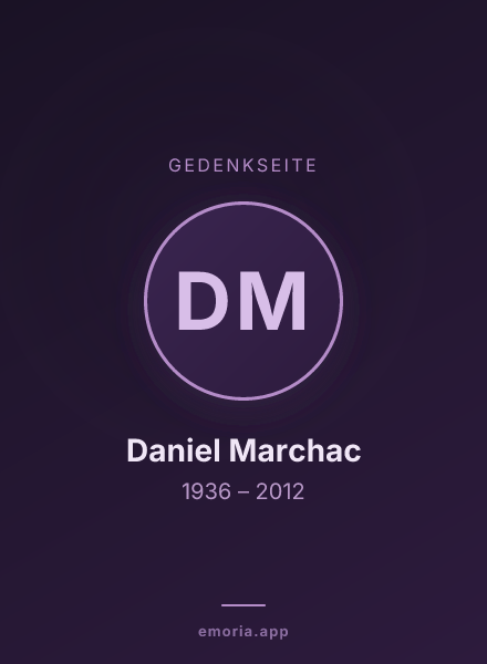 Gedenkportrait von Daniel Marchac