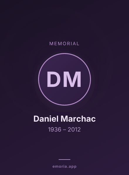 Memorial portrait of Daniel Marchac
