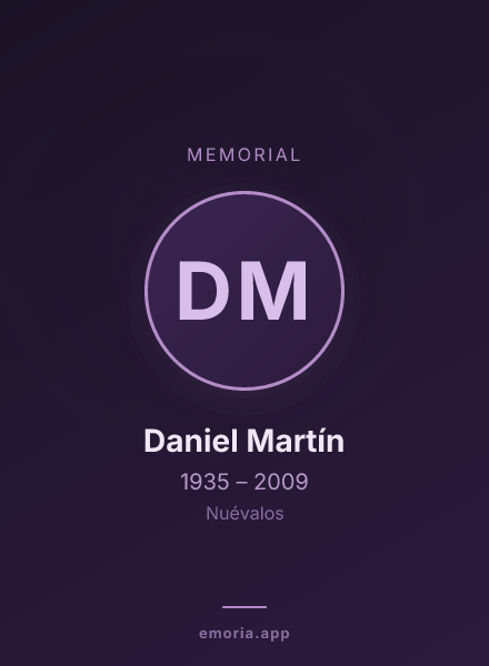 Memorial portrait of Daniel Martín