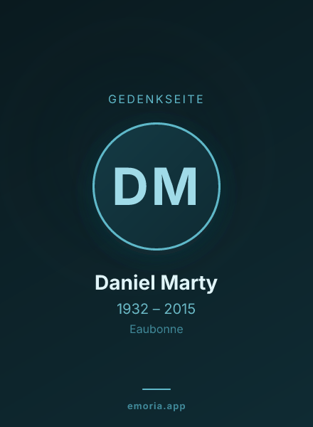 Gedenkportrait von Daniel Marty