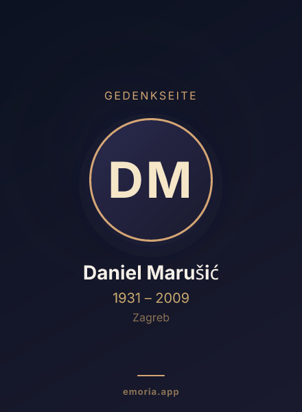 Gedenkportrait von Daniel Marušić