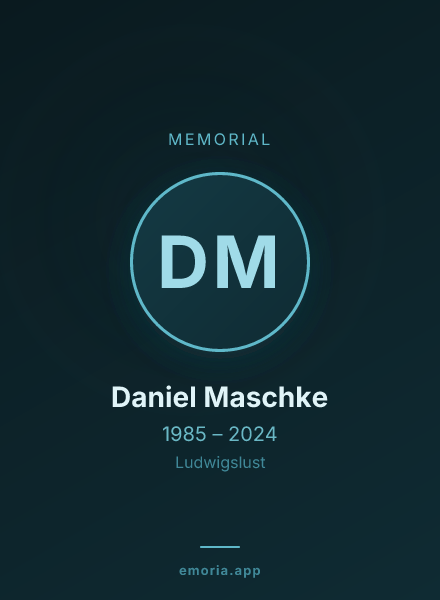 Memorial portrait of Daniel Maschke