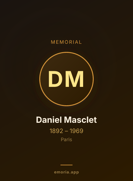 Memorial portrait of Daniel Masclet