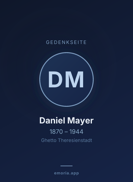 Gedenkportrait von Daniel Mayer