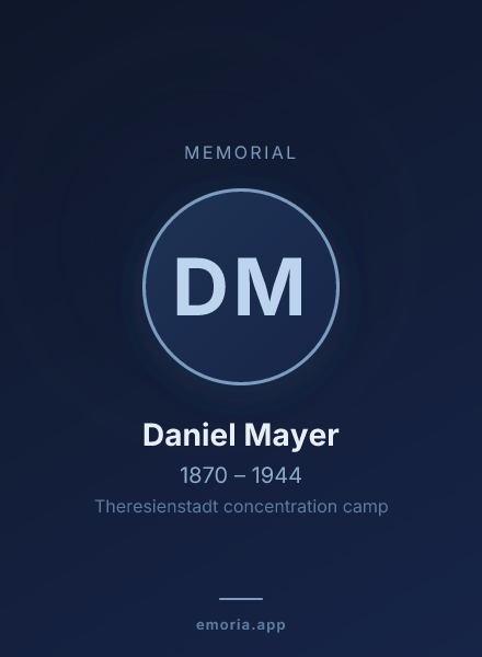 Memorial portrait of Daniel Mayer