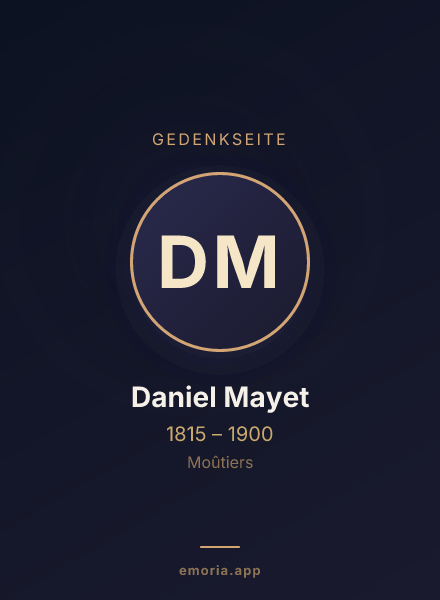 Gedenkportrait von Daniel Mayet
