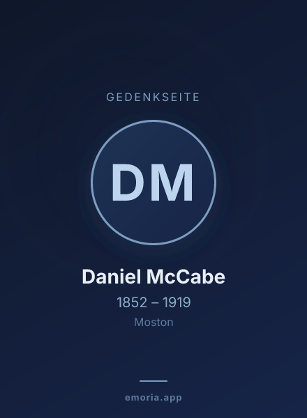 Gedenkportrait von Daniel McCabe