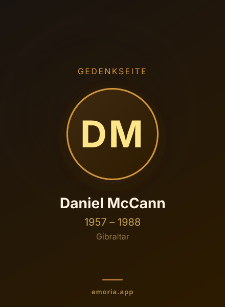 Gedenkportrait von Daniel McCann
