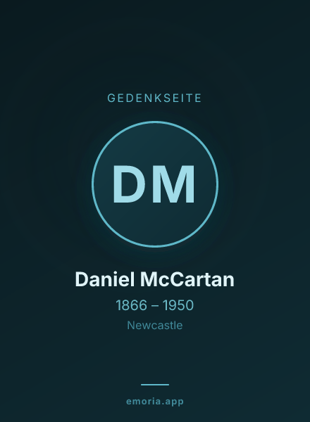 Gedenkportrait von Daniel McCartan