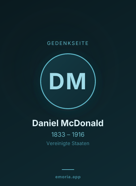 Gedenkportrait von Daniel McDonald
