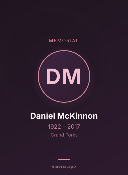 Memorial portrait of Daniel McKinnon