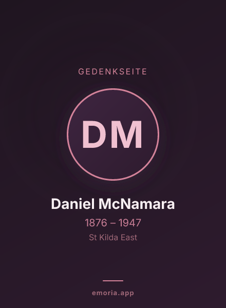 Gedenkportrait von Daniel McNamara