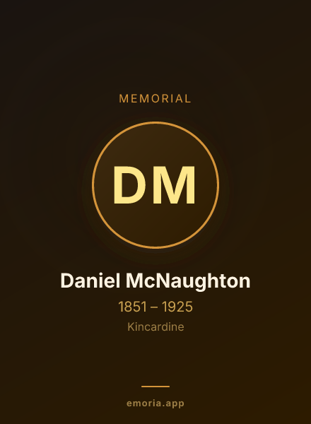 Memorial portrait of Daniel McNaughton