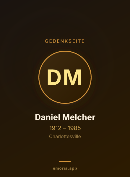 Gedenkportrait von Daniel Melcher