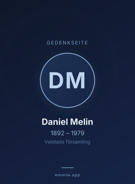 Gedenkportrait von Daniel Melin