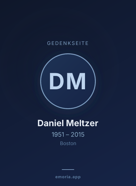 Gedenkportrait von Daniel Meltzer