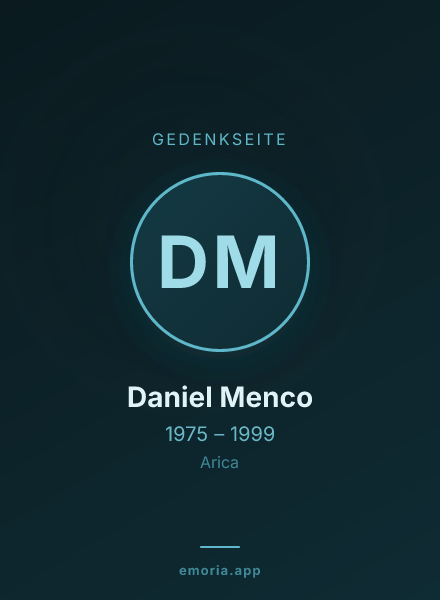 Gedenkportrait von Daniel Menco