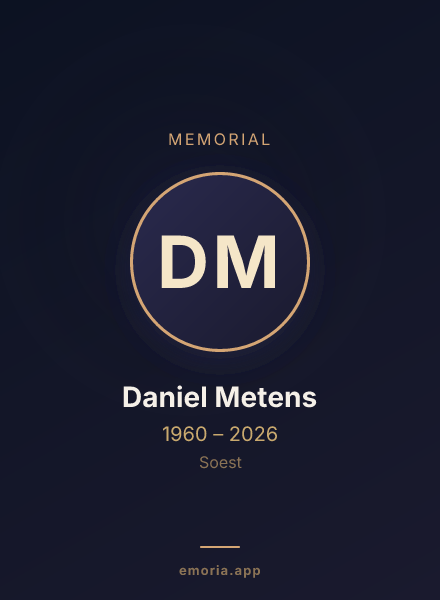 Memorial portrait of Daniel Metens