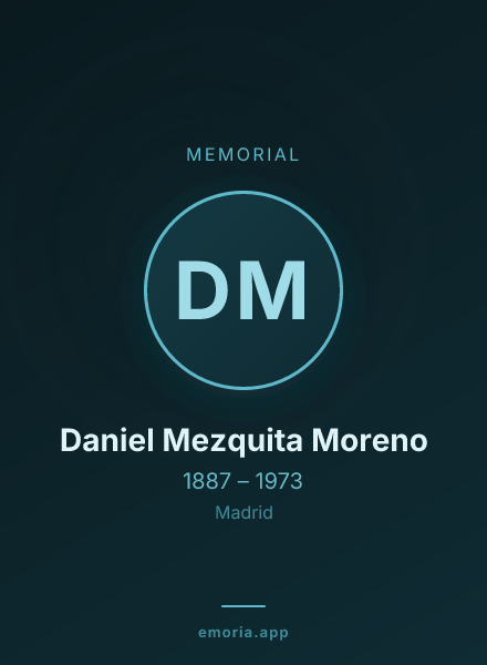 Memorial portrait of Daniel Mezquita Moreno