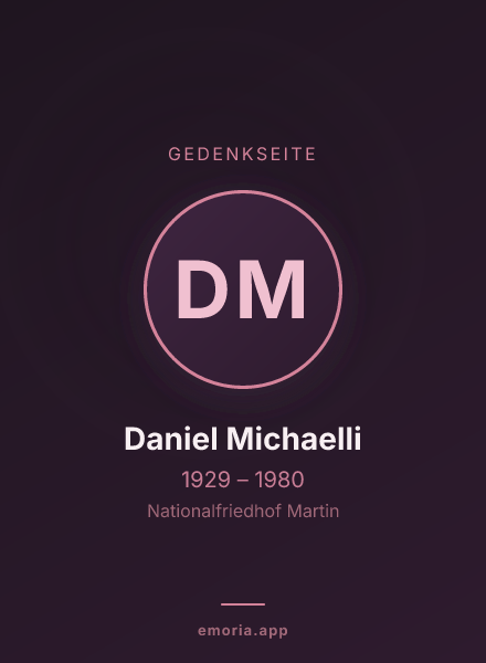 Gedenkportrait von Daniel Michaelli