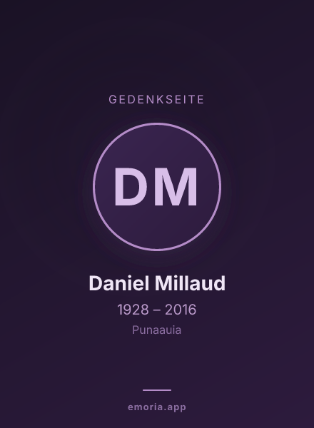 Gedenkportrait von Daniel Millaud