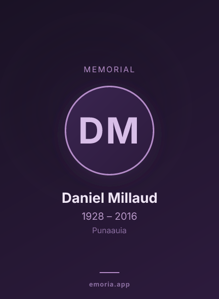 Memorial portrait of Daniel Millaud