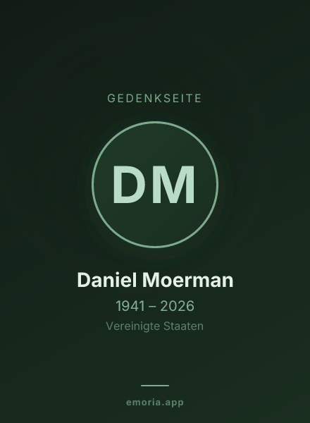 Gedenkportrait von Daniel Moerman