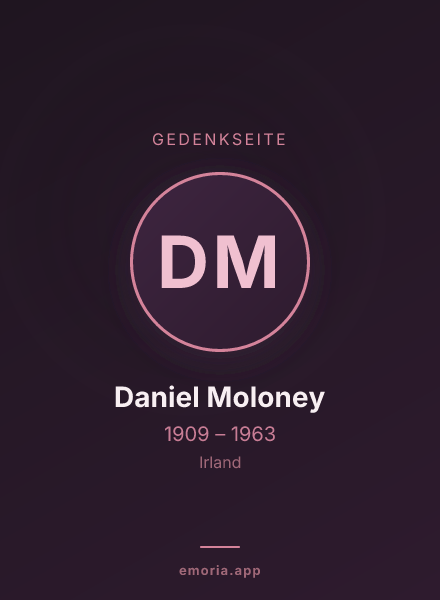 Gedenkportrait von Daniel Moloney