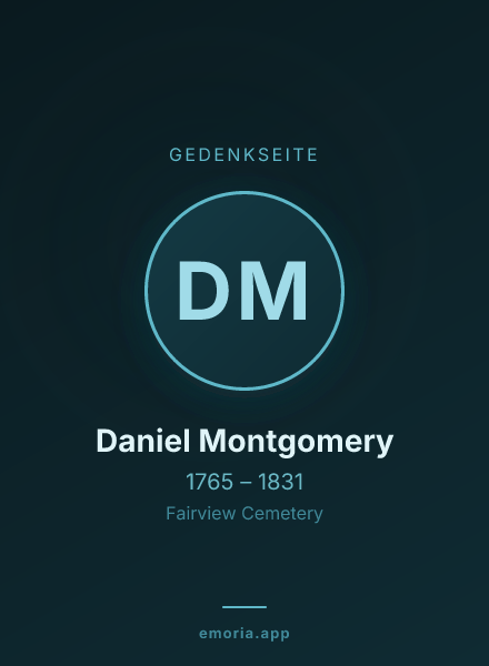 Gedenkportrait von Daniel Montgomery