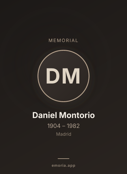Memorial portrait of Daniel Montorio