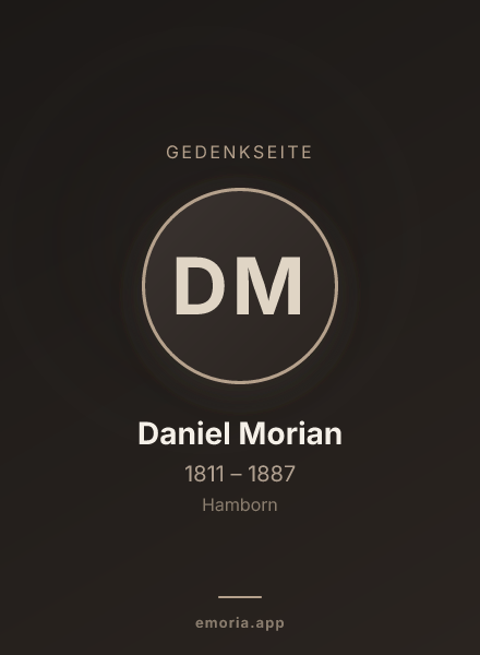 Gedenkportrait von Daniel Morian