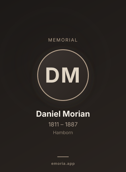 Memorial portrait of Daniel Morian