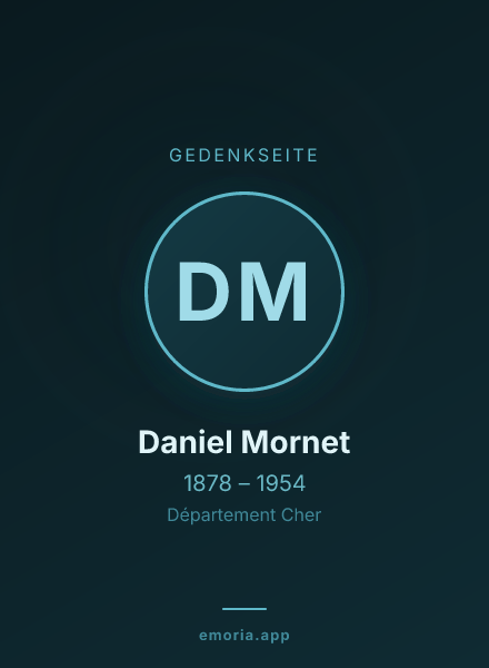 Gedenkportrait von Daniel Mornet