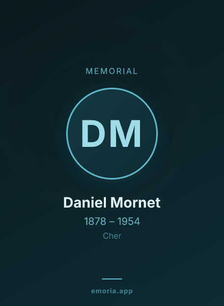 Memorial portrait of Daniel Mornet
