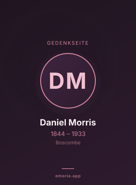 Gedenkportrait von Daniel Morris