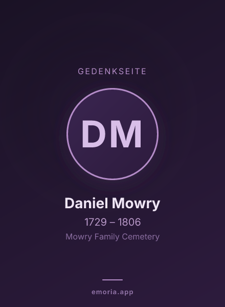 Gedenkportrait von Daniel Mowry