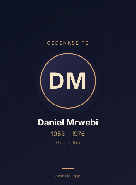 Gedenkportrait von Daniel Mrwebi
