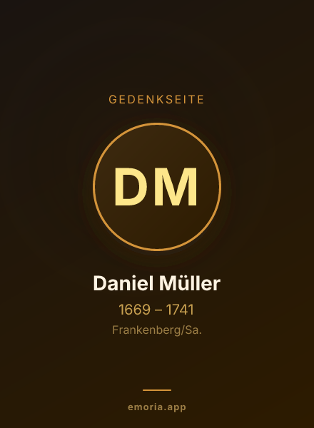 Gedenkportrait von Daniel Müller