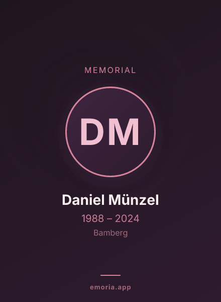 Memorial portrait of Daniel Münzel