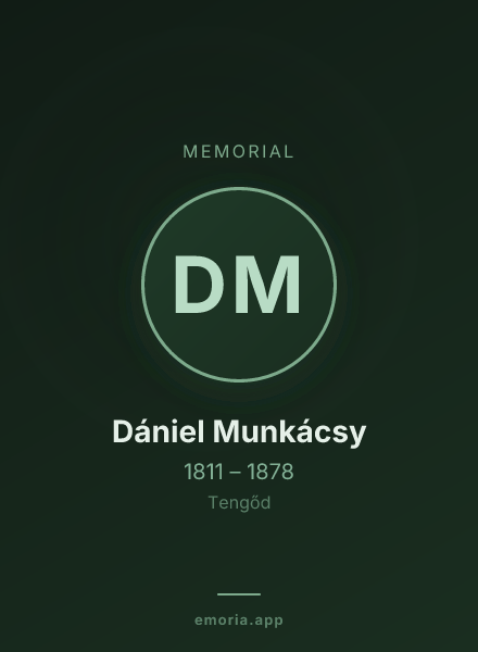 Memorial portrait of Dániel Munkácsy