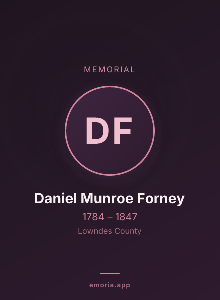 Memorial portrait of Daniel Munroe Forney