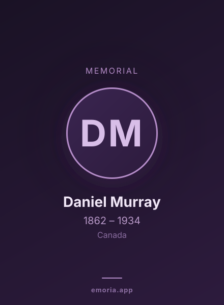 Memorial portrait of Daniel Murray